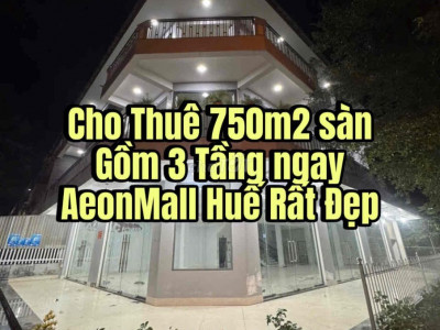 Cho Thuê 750m2 sàn Gồm 3 Tầng ngay AeonMall Huế Rất Đẹp