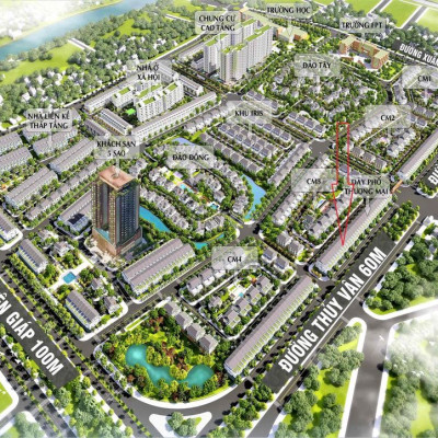 Cho thuê shophouse 4 Tầng mặt tiền 60m - Ecogarden