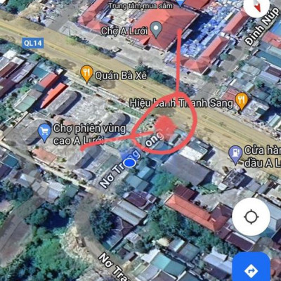 Vị trí đẹp nhất thị trấn A lưới Góc 2 mặt tiền
