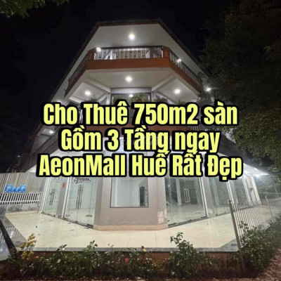 Cho Thuê 750m2 sàn Gồm 3 Tầng ngay AeonMall Huế Rất Đẹp